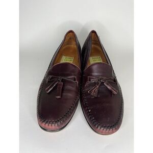 Daniele Lepori Italy Mens size 11 M Brown Leather Tassel Loafers Dress Shoes